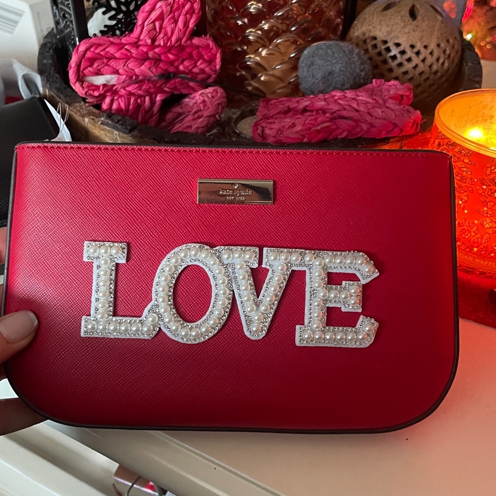 Kate Spade Red LOVE Clutch